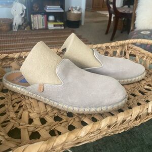 Verbenas Made In Spain Celia Espadrille Slip On Mules Taupe Size 39 8